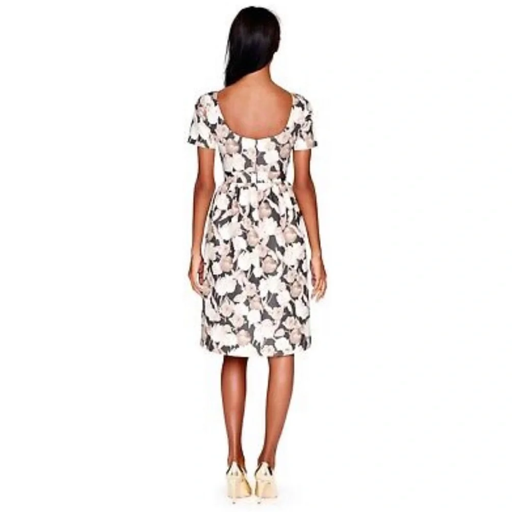 NWOT$398 J. Crew Collection Luela Antique Tulip Fit & Flare dress size 4_3